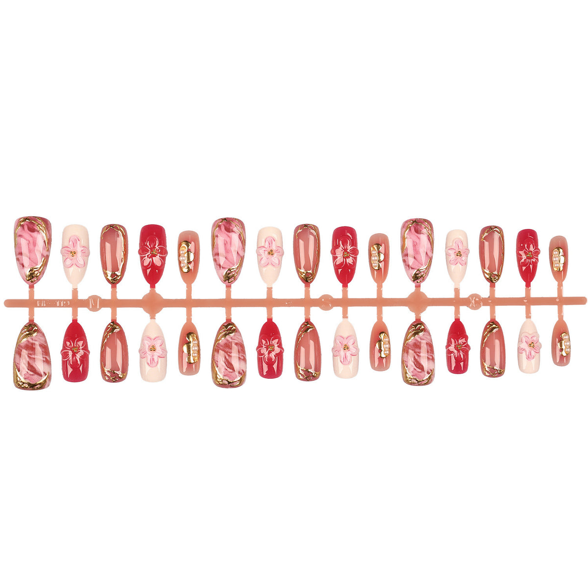 Florales Akzent Press-On Nail Design