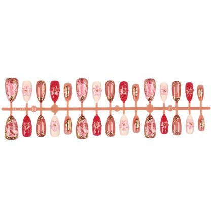Florales Akzent Press-On Nail Design