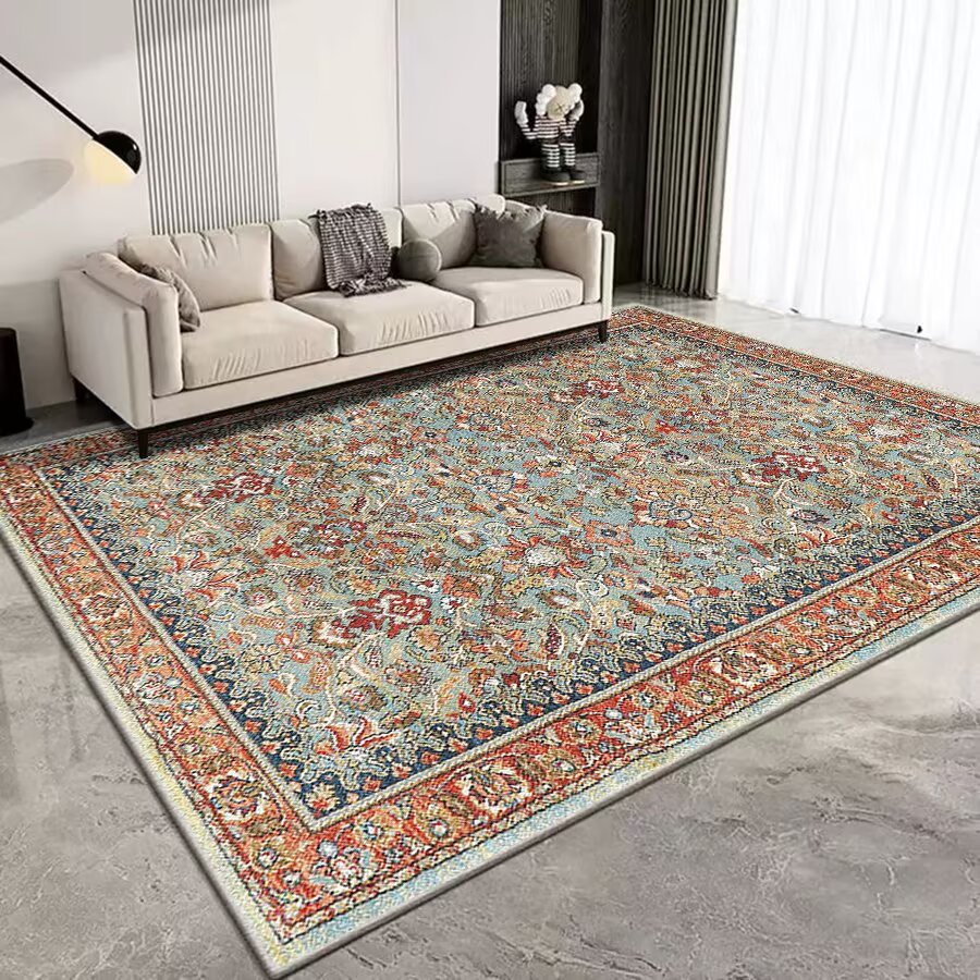 Vintage Floral Patterned Area Rug Brehn