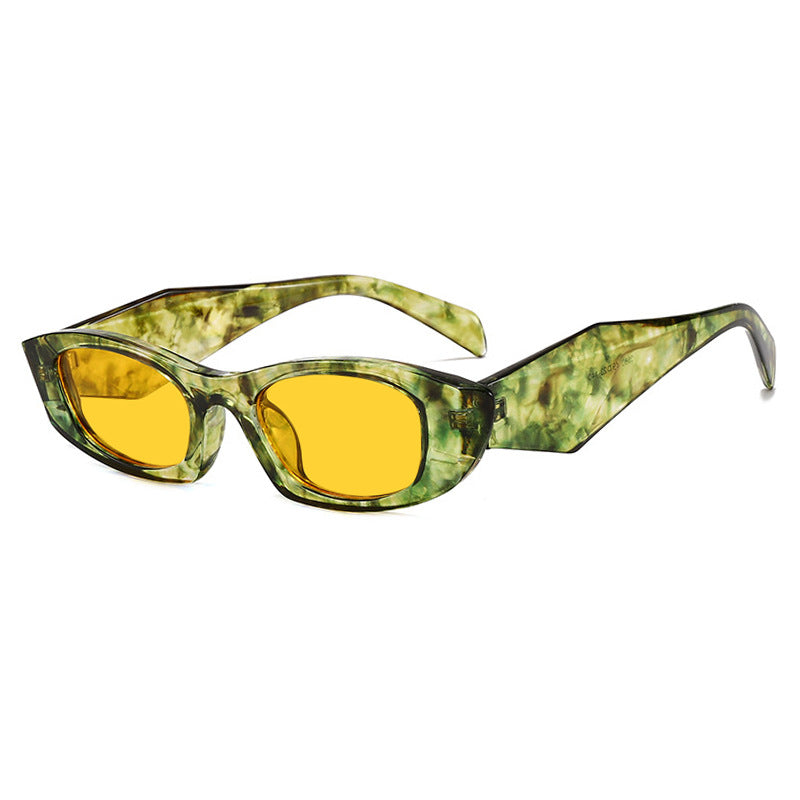 Damen trendige Cat-Eye Sonnenbrille mit einzigartigem Rahmen und UV-Schutz Brehn