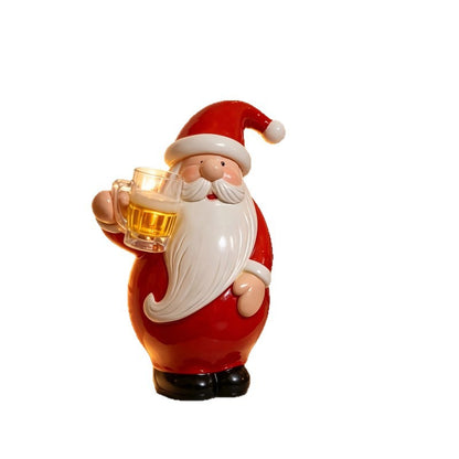 Dekorative Weihnachtsmannfigur mit Bierkrug Brehn