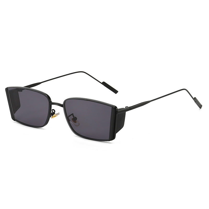 Damen elegante quadratische Sonnenbrille mit feinem Metallrahmen Brehn