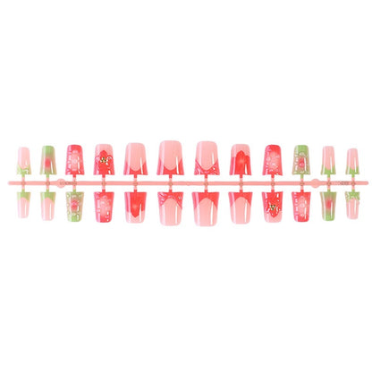 Kunstnagelset mit fruchtigen und glitzernden Designs Brehn