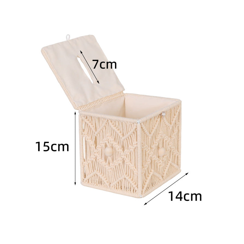 Makramee Aufbewahrungsbox Brehn