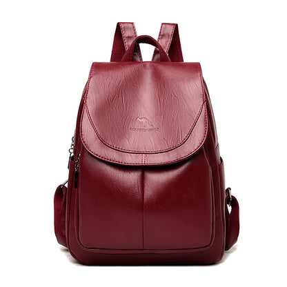 Eleganter Texturiertes Leder Rucksack