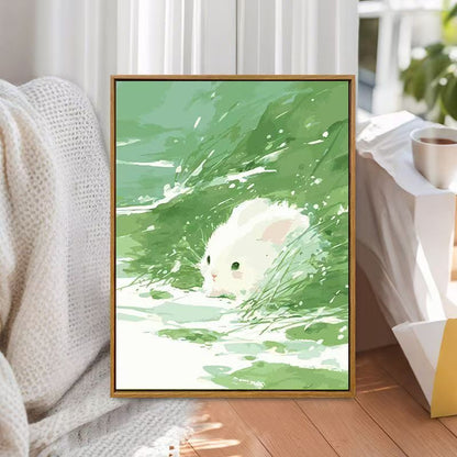 Verspielt Hase Illustration Leinwand Kunst Brehn