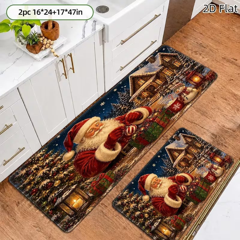 Weihnachts-Themen Küchenmatte Set