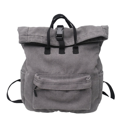 Stylische Roll-Top Canvas-Rucksack Brehn