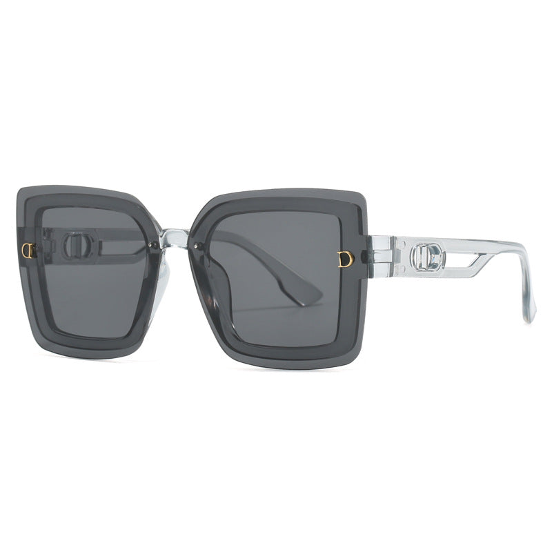 Damen modische oversized Sonnenbrille im geometrischen Design Brehn