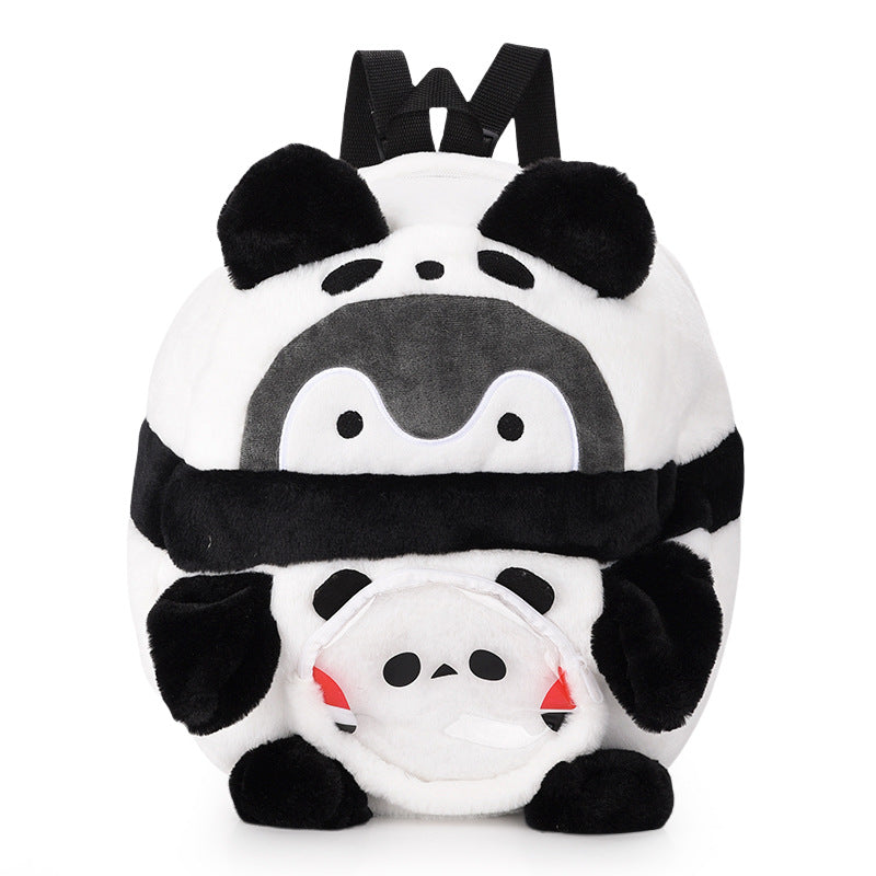 Plüsch Rucksack mit Verspieltem Panda-Design Brehn