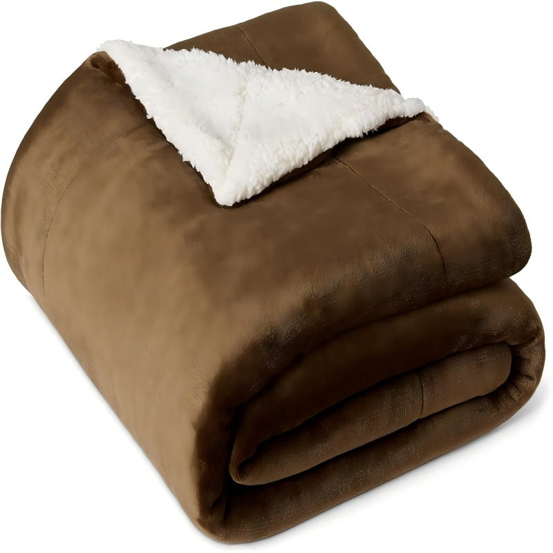 Umkehrbare Plüsch-Sherpa-Decke Brehn