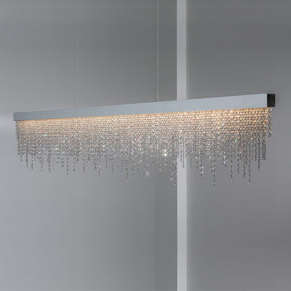 Elegante Kristall lineare Kronleuchter