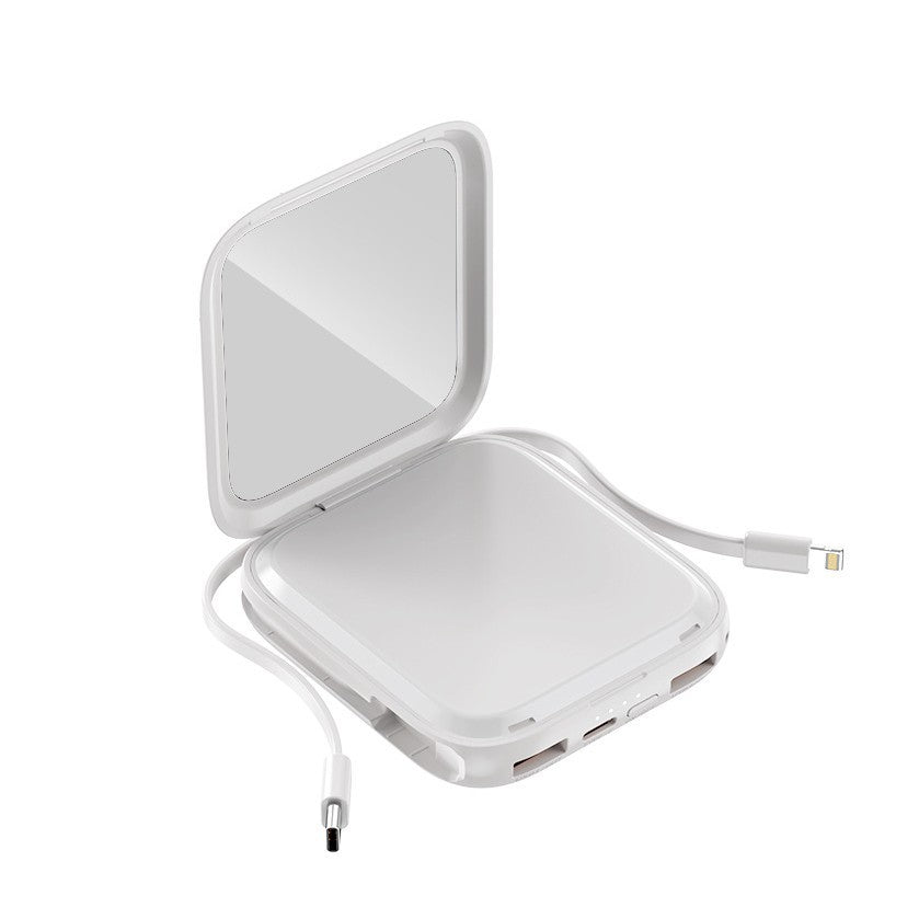 Tragbare Kosmetik-Powerbank mit Integriertem Spiegel Brehn