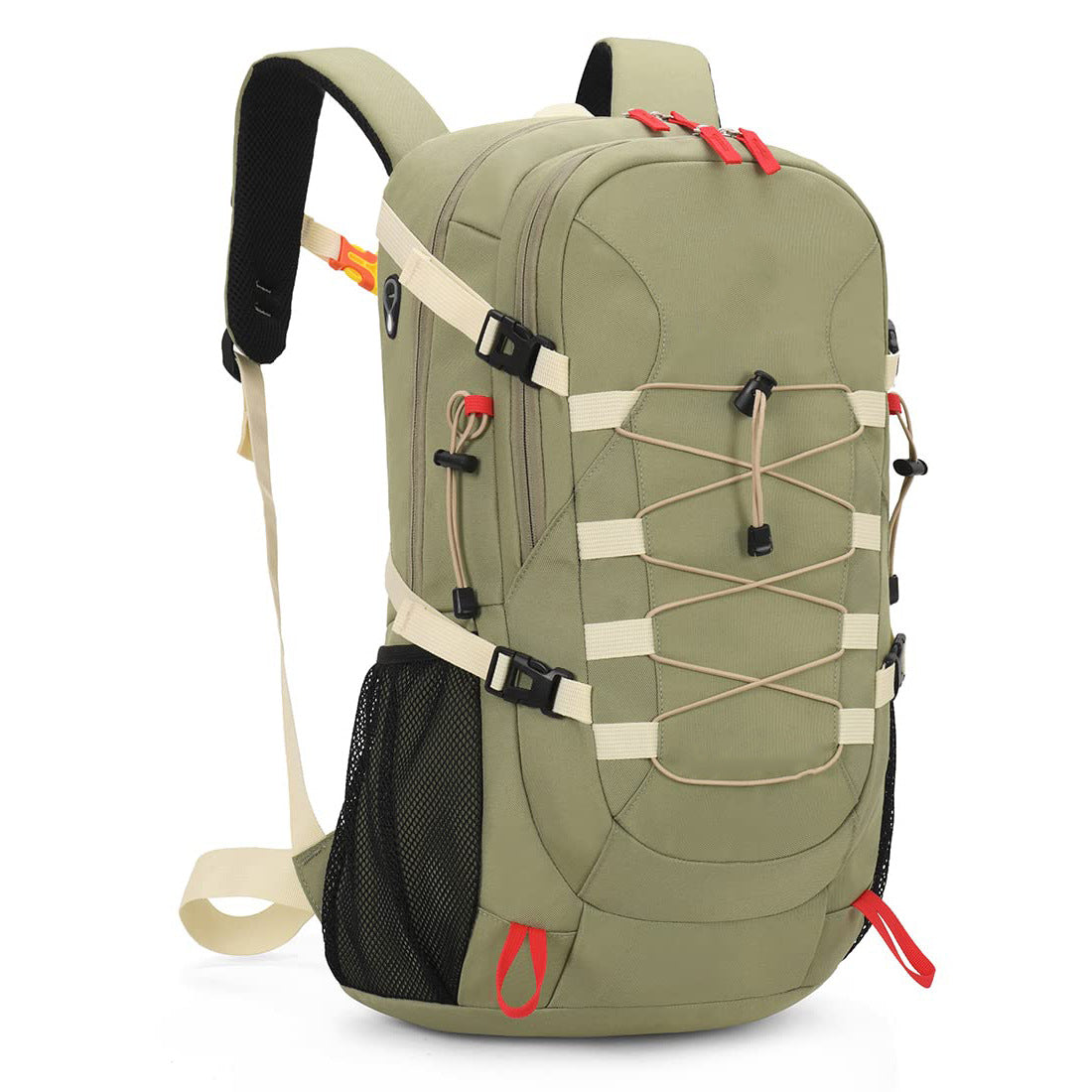 Unisex Outdoor Rucksack mit mehreren Fächern und Netzzusätzen Brehn