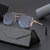 Damen modische quadratische Sonnenbrille mit luxuriösen Metallakzenten Brehn