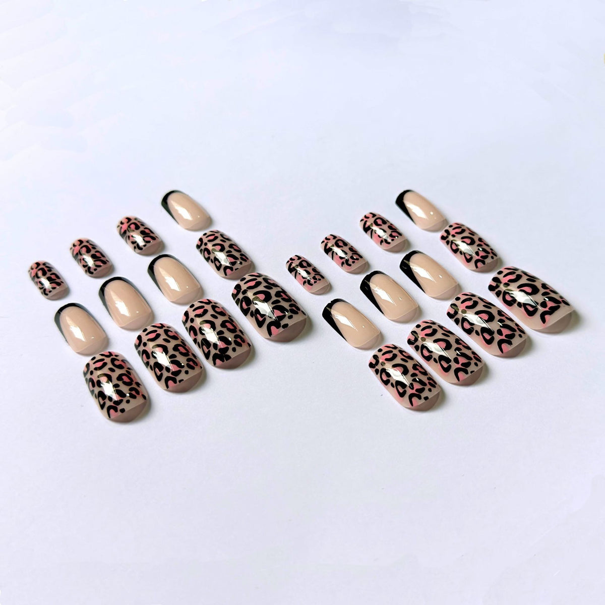 Statement Leopardenmuster Nagelkunst Set