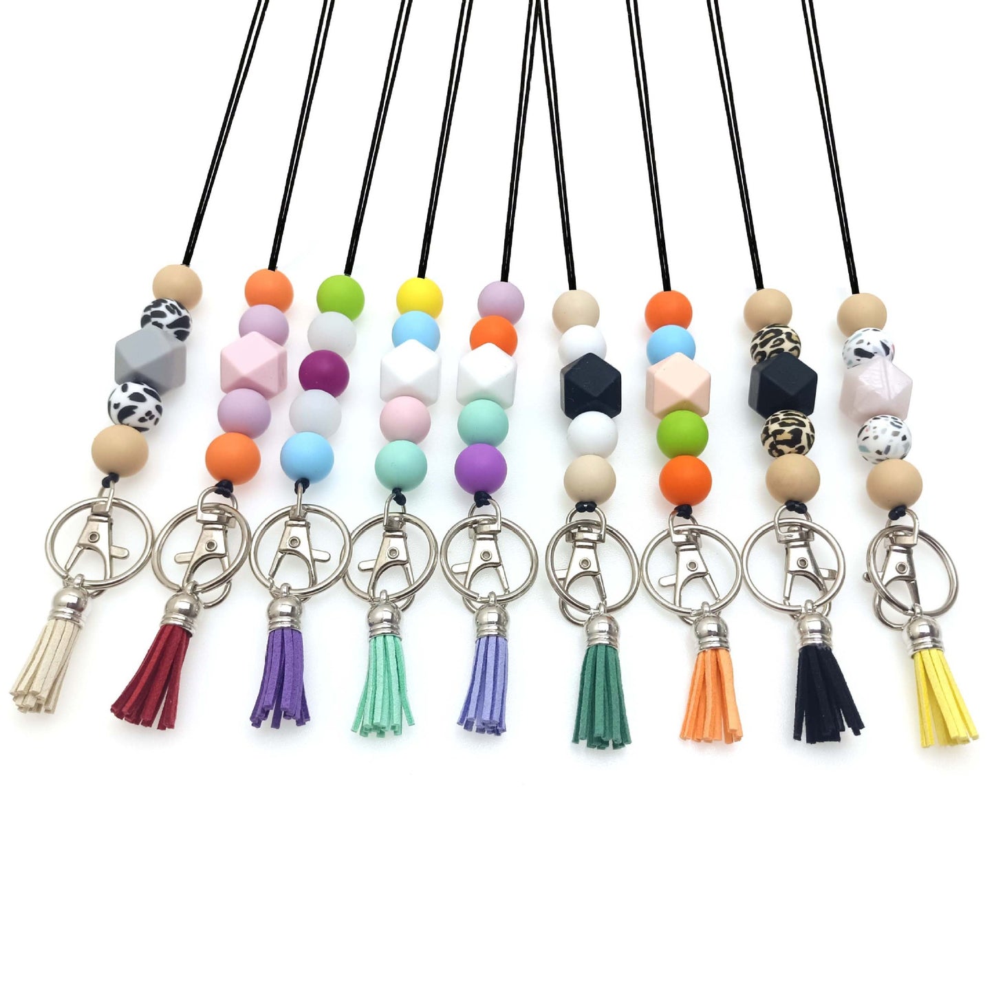 Farbenfrohe Perlen Schlüsselanhänger Halter Brehn
