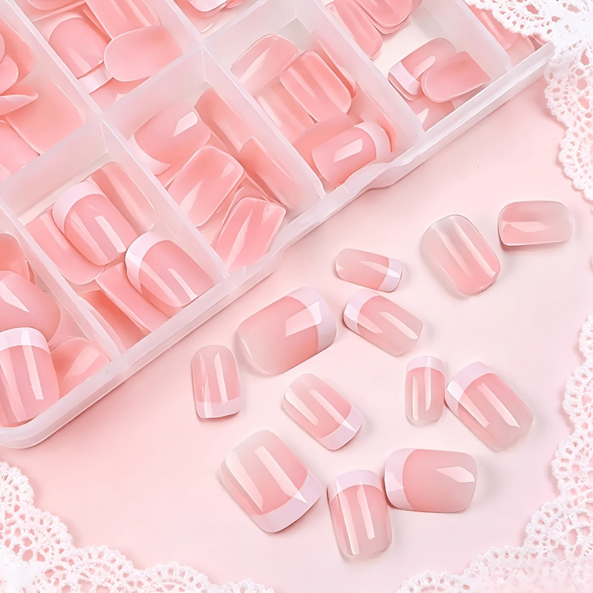 French Tip Press-On Nail Art Set Brehn