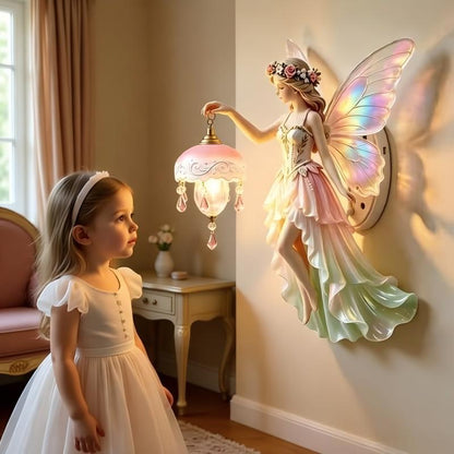 Dekorative Feenfigur mit LED-Licht Brehn
