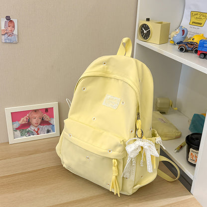 Stylischer backpack mit floralem Schmuck Brehn