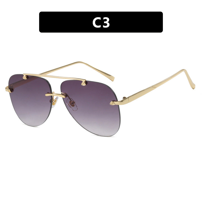 Damen elegante Piloten-Sonnenbrille mit UV-Schutz und reflektierenden Gläsern Brehn