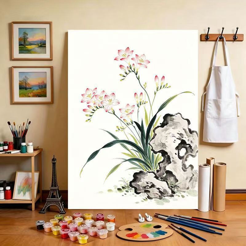 Blumeninspiriertes Leinwandkunstwerk Brehn