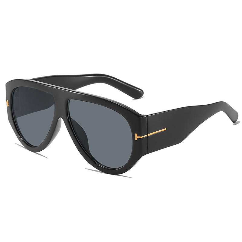 Modebewusste Übergroße Schild-Sonnenbrille Brehn