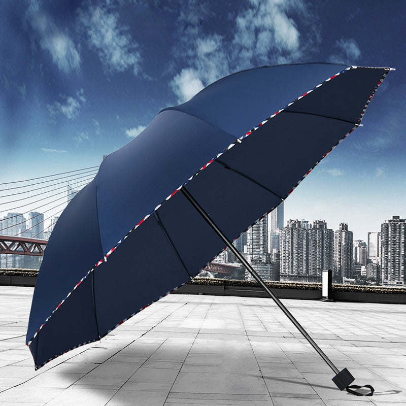Damen Handlicher Falt-Regenschirm mit Windschutzsystem Brehn