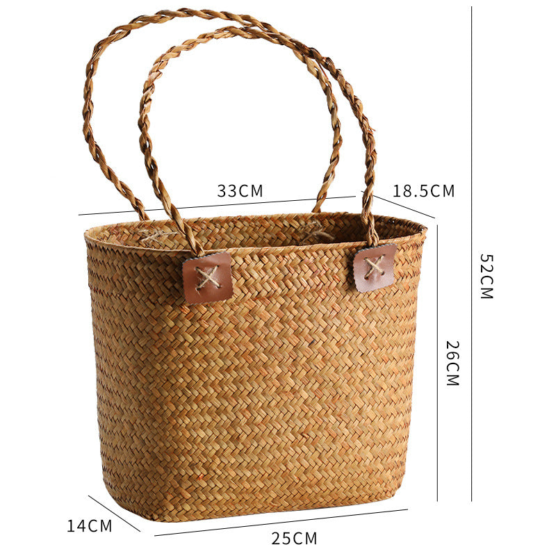 Damen Strapazierfähige Basttasche Brehn