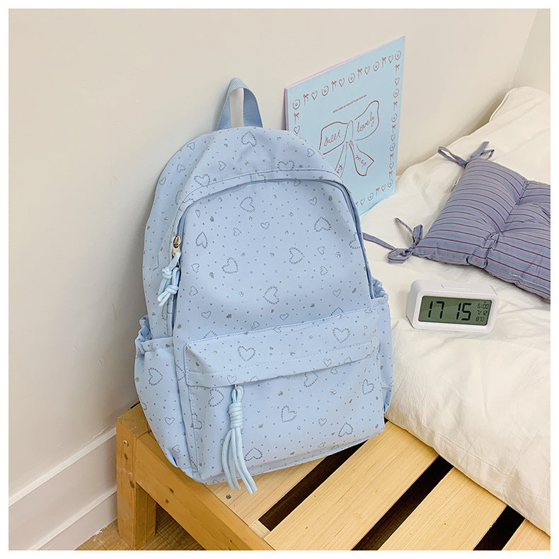 Herz-gestalteter lässiger Schulrucksack