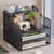 Mehrstufiger Mesh-Desktop-Organizer mit Dokumentenhaltern Brehn
