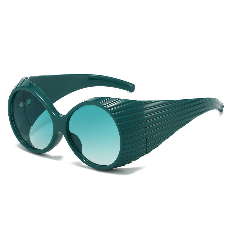 Damen Extravagante Sonnenbrille mit einzigartigem Wellendesign Brehn