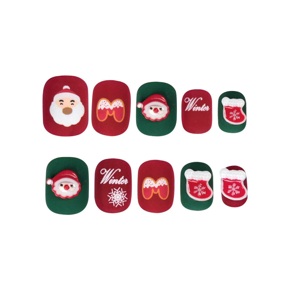 Weihnachtsnagelkunst mit festlichem Design Brehn
