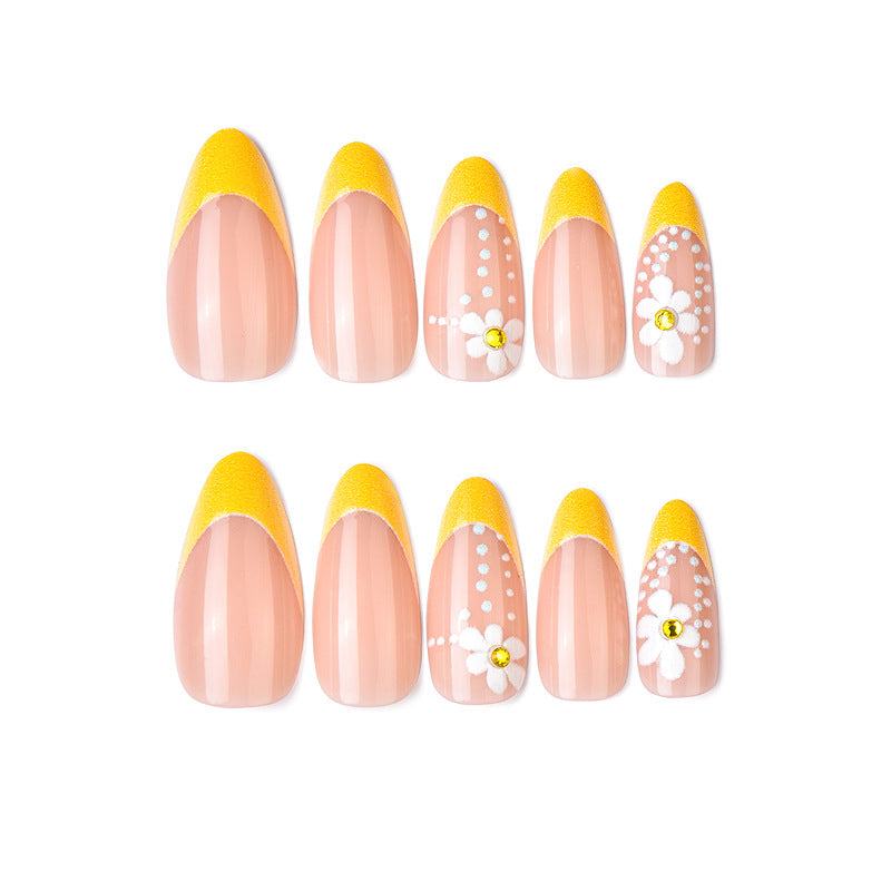 Künstlerisches Floral Design Press-On Nagelkunstset Brehn