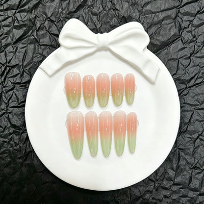 Künstlerisches Ombre Press-On Nagelset