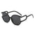 Avant-Garde Zirkuläre Rahmen Sonnenbrille Brehn