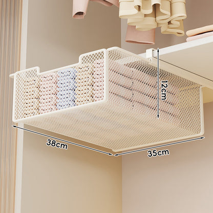 Unterregal-Ausziehbarer Netzdrawer-Organizer mit Schienenklemmbefestigung