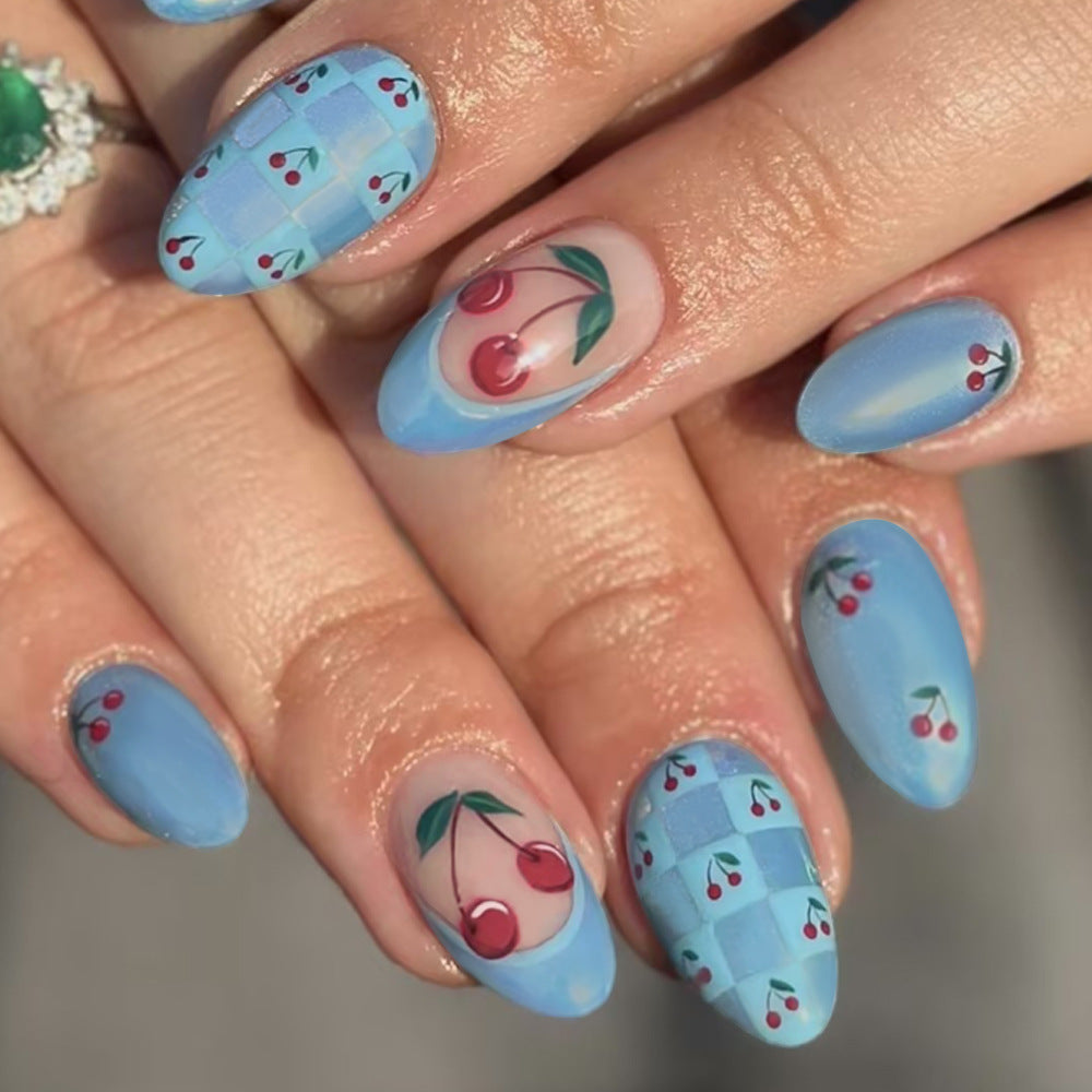 Kirschblüten-Themen Press-On Nagelkunst Set Brehn