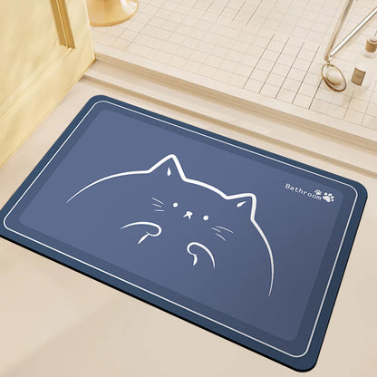 Niedlicher katzenmotivierter Badezimmermatte