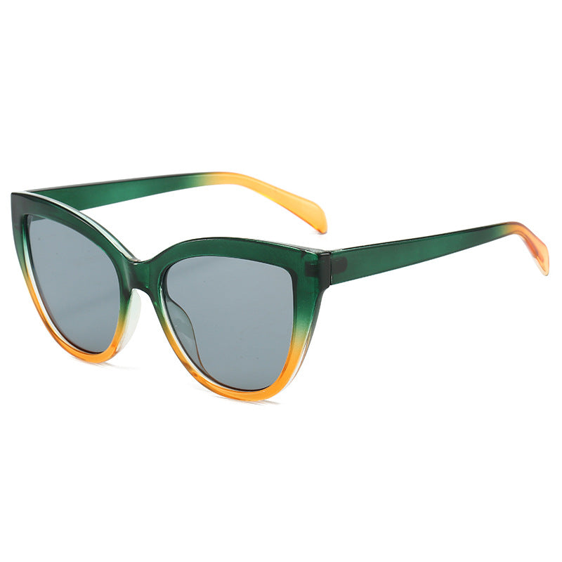 Damen Cat-Eye Sonnenbrille mit transparentem Rahmen und UV-Schutz Brehn
