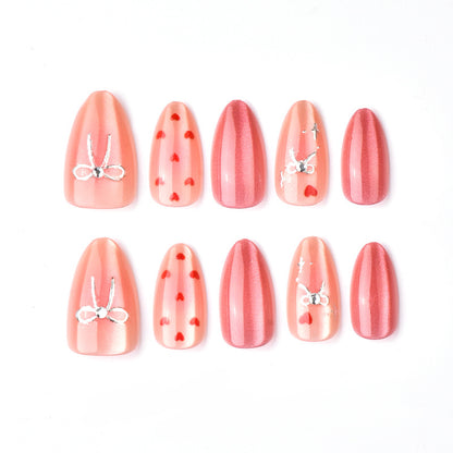 Künstlerisches Nail Art Set mit Herz- und Kirschdesigns