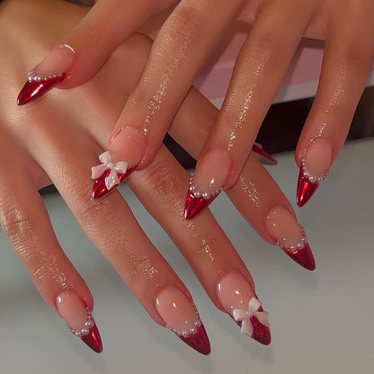 Elegante Stiletto Press-On Nagelkunst Brehn