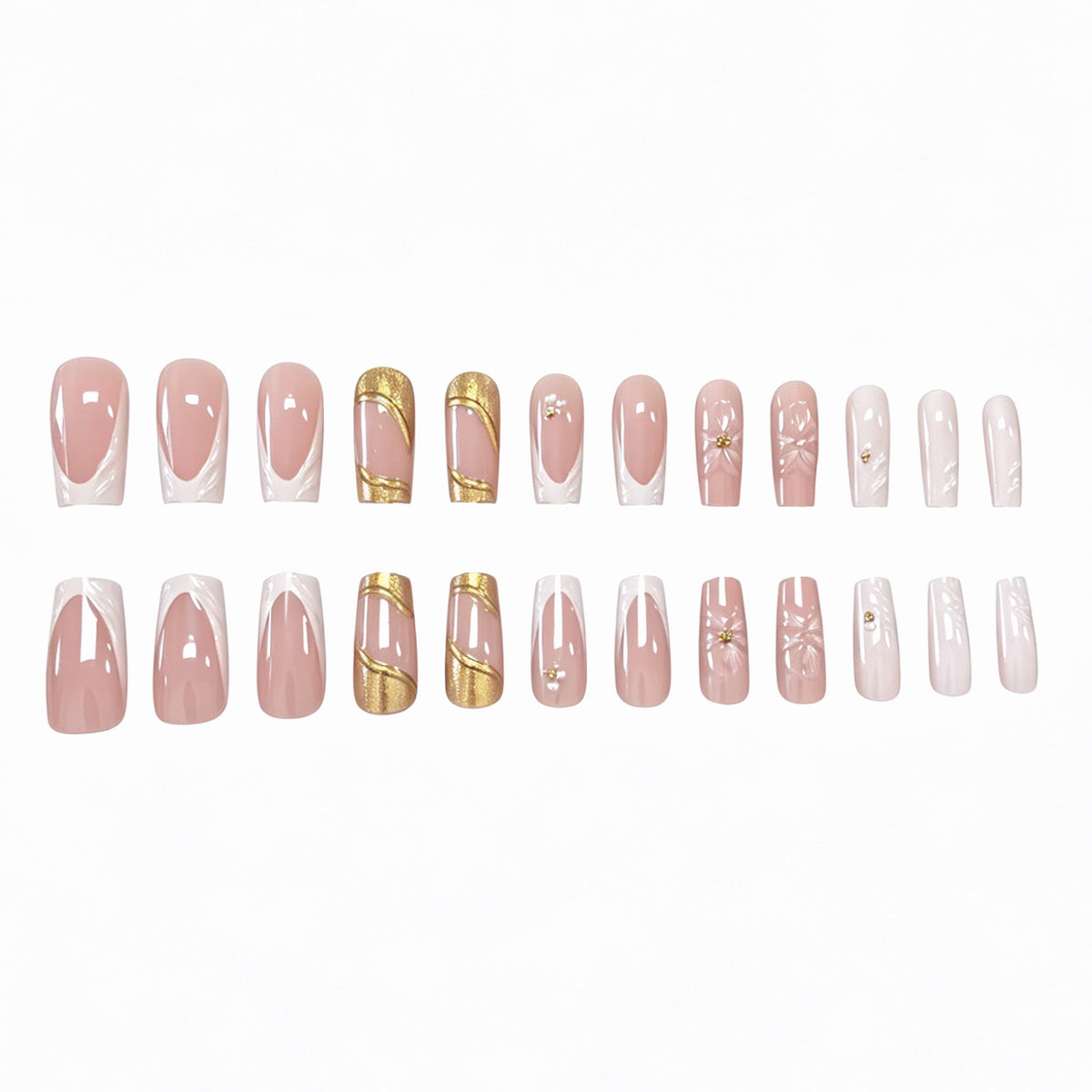 Elegante 3D Blumen Acryl Nagelkunst Erweiterungen Brehn