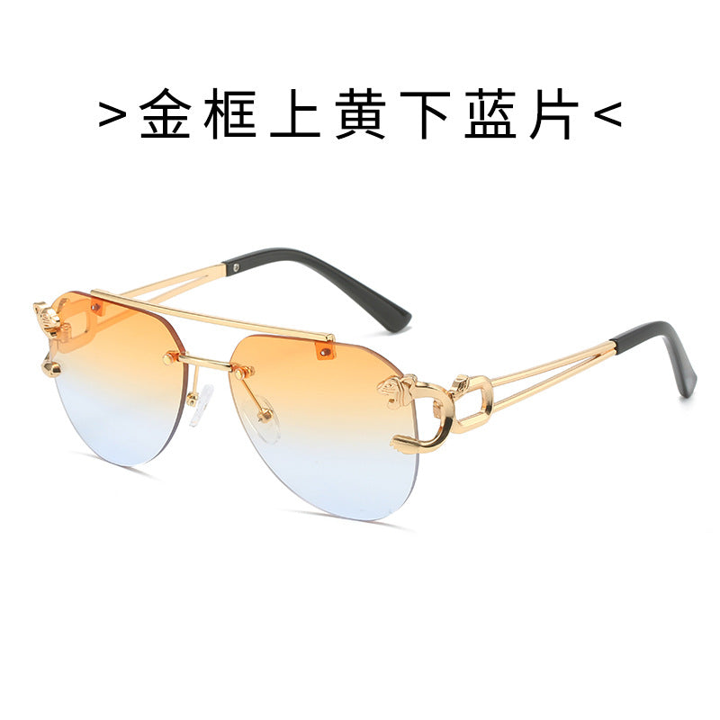 Damen Designer-Sonnenbrille mit elegantem Metallrahmen und polarisierenden Gläsern Brehn