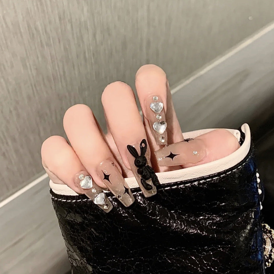 Dekoratives florales Press-On-Nagelkunst-Set Brehn