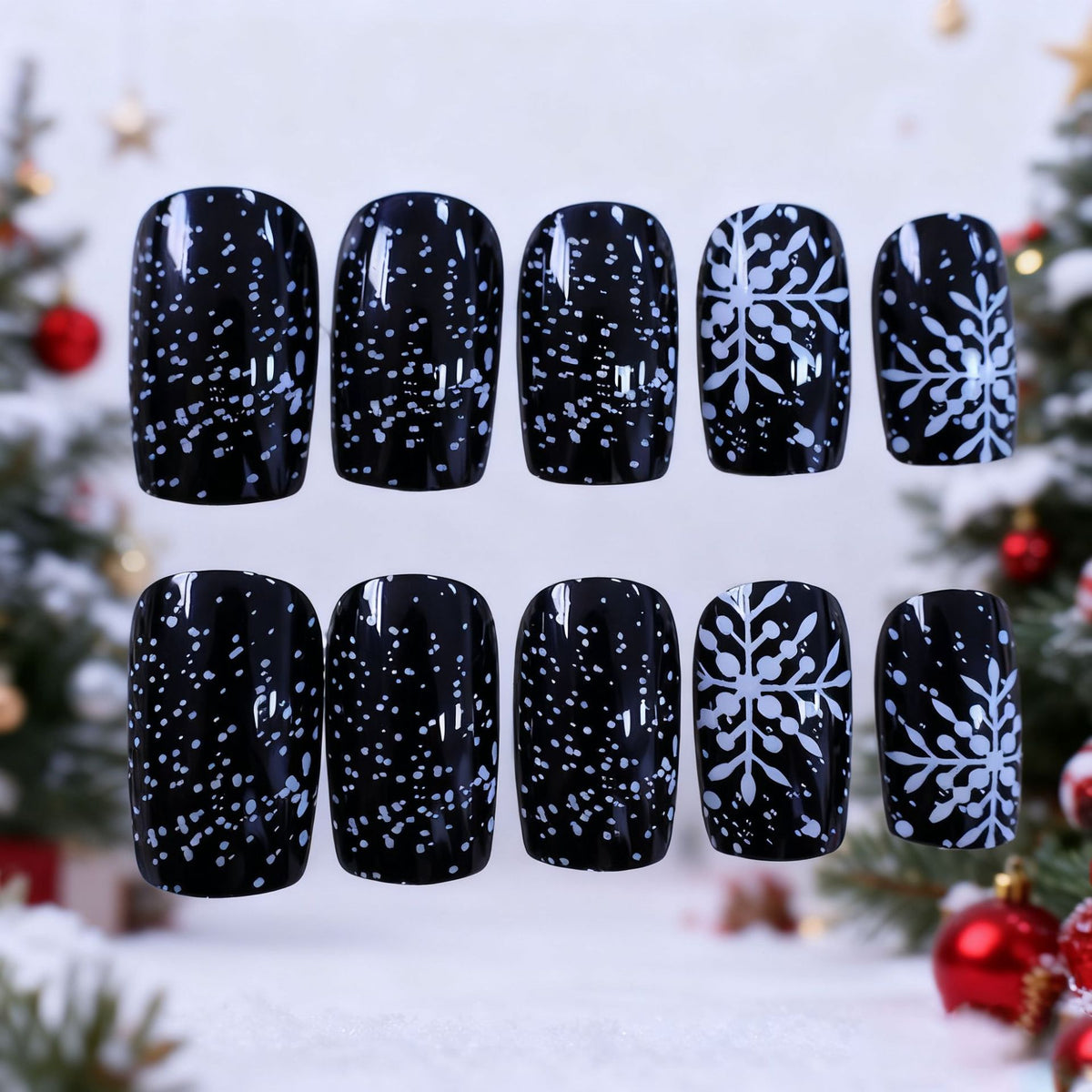 Festliche Winter-Nagelkunst Brehn
