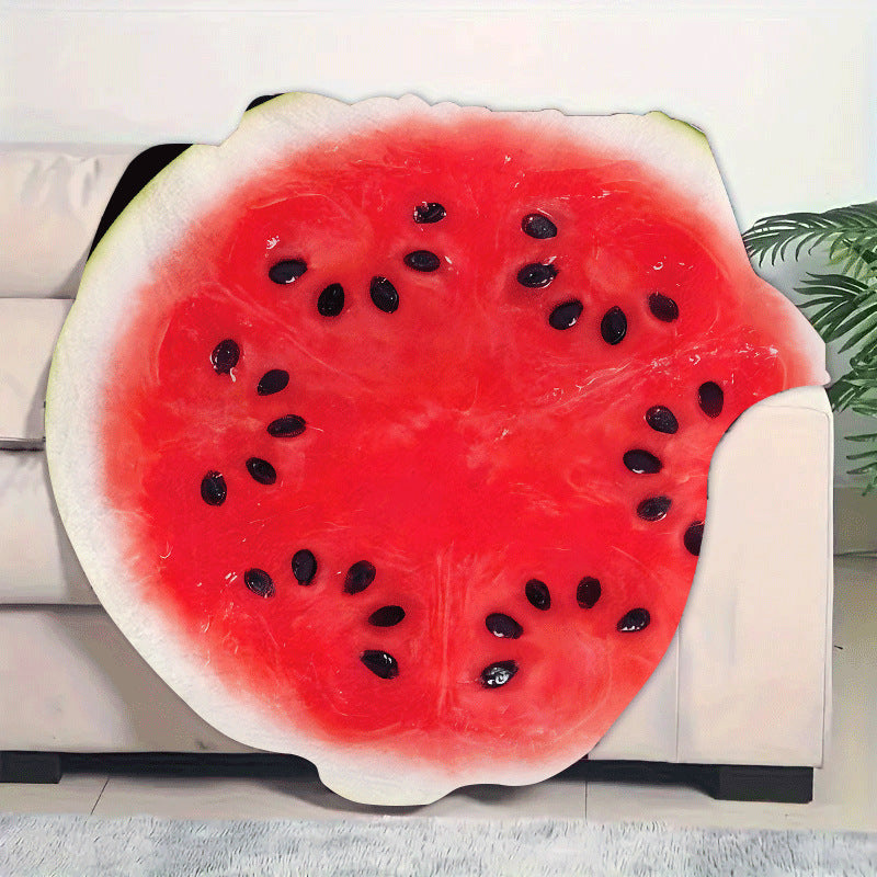 Fun Wassermelonenstück Plüschwurfdecke