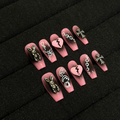 Thematisches Dekoratives Press-On Nagelkunstset