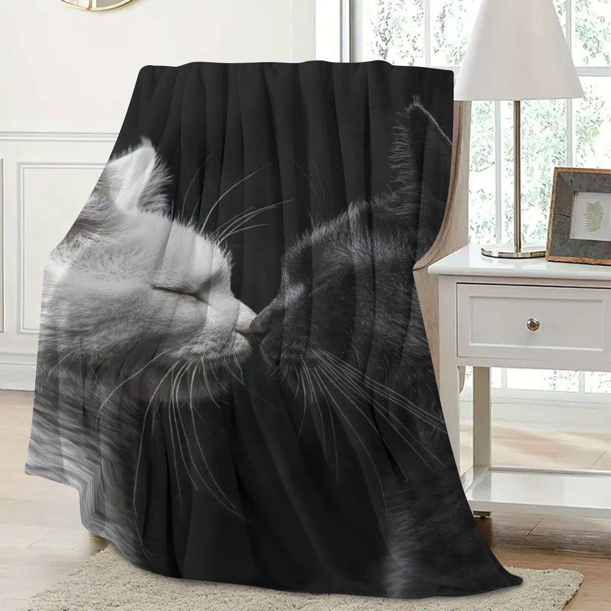 Künstlerische katzenmotivierte Fleece-Decke