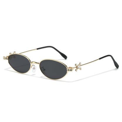 Elegante mit Strass verzierten Cateye-Sonnenbrille Brehn